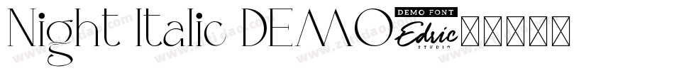 Night Italic DEMO字体转换